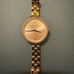 Michael Kors Gold Watch with Rose Dial